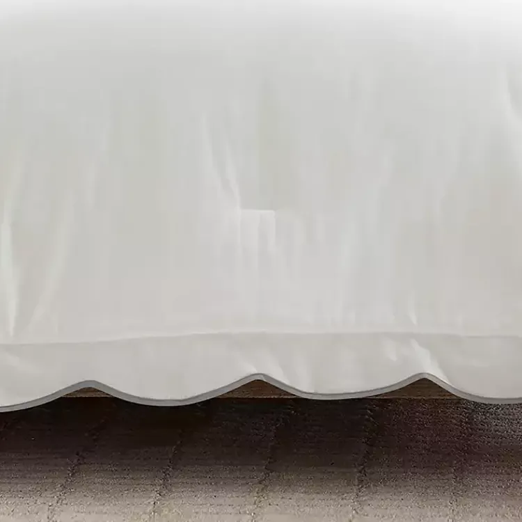 Kirklands Home Gray Scalloped Edge 3-pc. Full/Queen Comforter Set