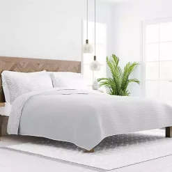 Kirklands Home Gray Scalloped Reversible 2-pc. Twin Quilt Set Hot