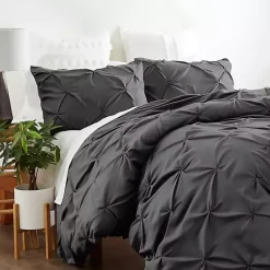 Kirklands Home Soft Pinched 3-pc. Twin Duvet Cover Set Gray Outlet