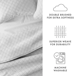 Kirklands Home Stitched Diamond 3-pc. King Quilt Set Gray Online