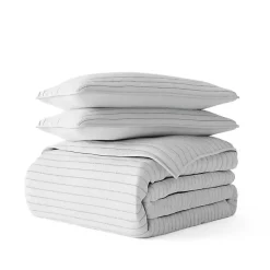 Kirklands Home Stitched Stripes 2-pc. Twin Quilt Set Gray Sale