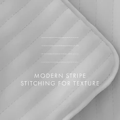 Kirklands Home Stitched Stripes 3-pc. King Quilt Set Gray Hot