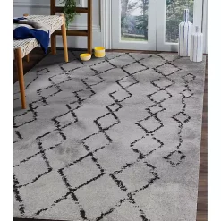 Kirklands Home Striped Diamond Area Rug, 5x8 Gray Sale