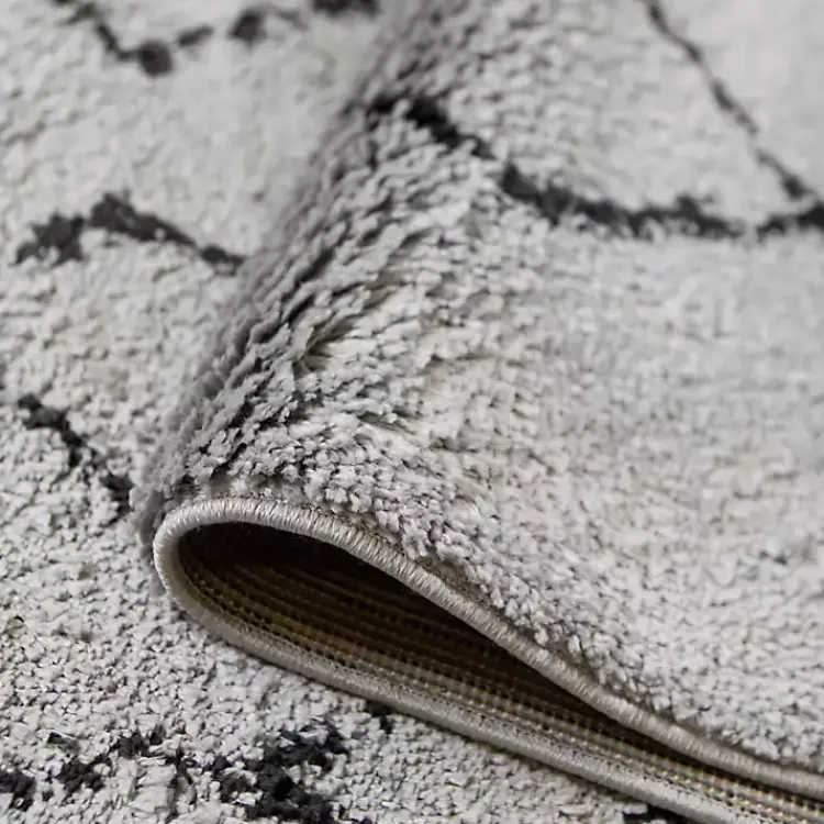 Kirklands Home Striped Diamond Runner Gray