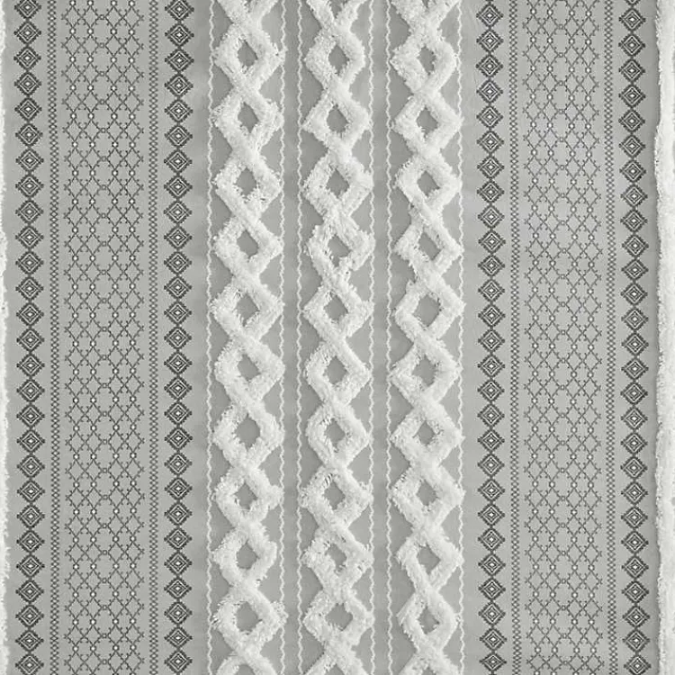 Kirklands Home Textured Chenille Shower Curtain Gray Sale