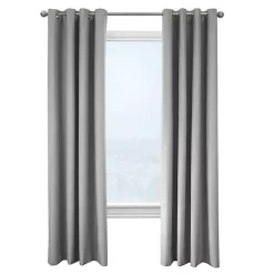 Kirklands Home Thatched Blackout Curtain Panel, 108 in. Gray New