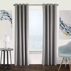 Kirklands Home Thatched Blackout Curtain Panel, 95 in. Gray Discount