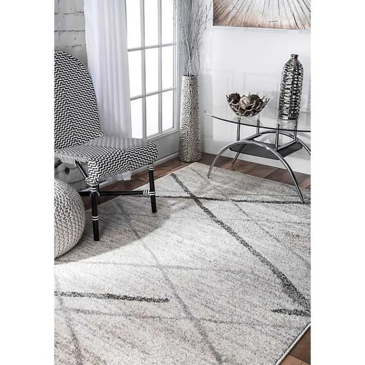 Kirklands Home Gray Thigpen Diamond Area Rug, 5x8 Discount