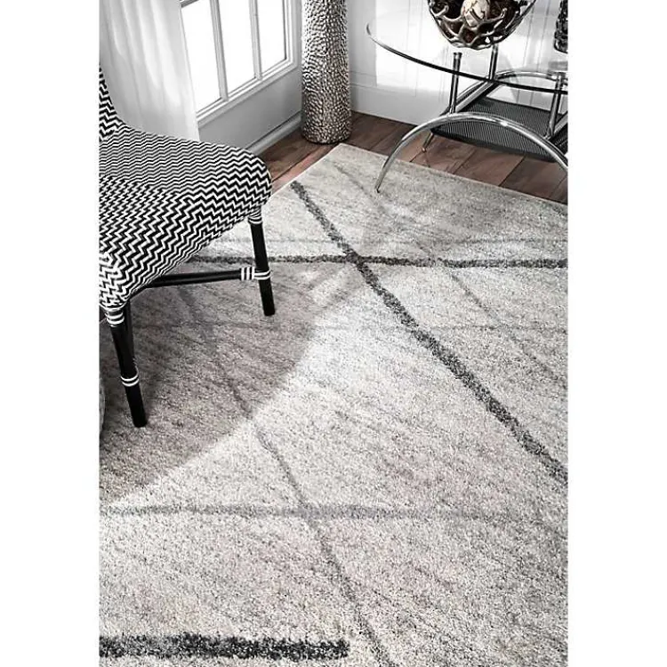 Kirklands Home Gray Thigpen Diamond Area Rug, 5x8 Discount