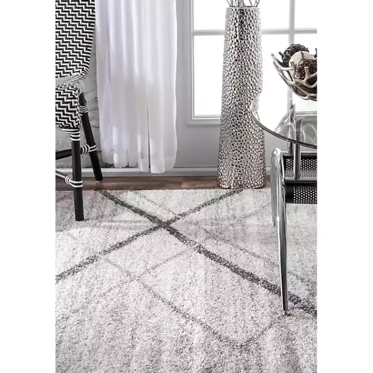 Kirklands Home Gray Thigpen Diamond Area Rug, 5x8 Discount