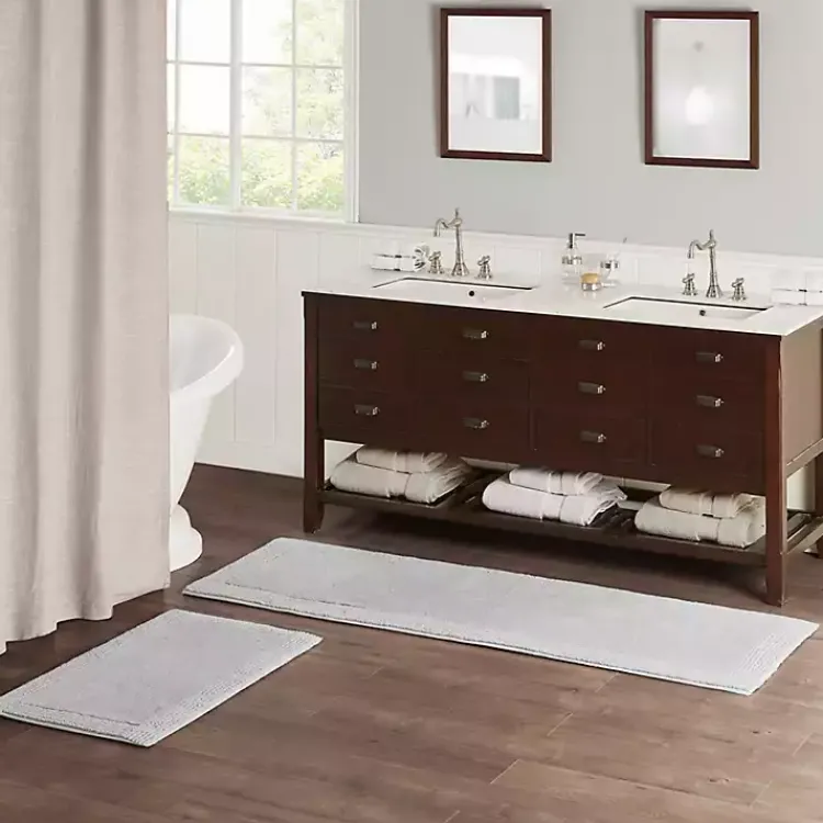 Kirklands Home Tufted Reversible Bath Mat, 34 in. Gray Online