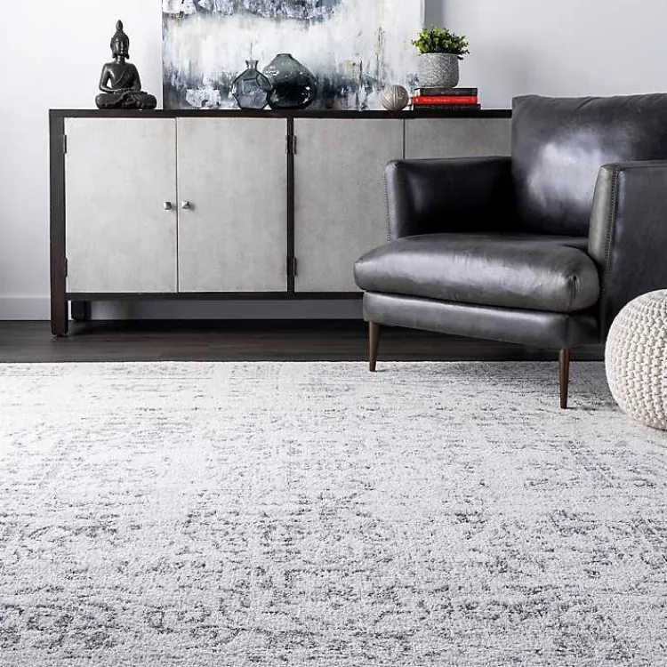 Kirklands Home Gray Vintage Distressed Area Rug, 12x18 Discount