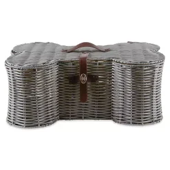 Baskets & Boxes>Kirklands Home Woven Bone Shaped Basket, 17 in. Gray