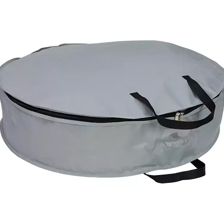 Seasonal Storage>Kirklands Home Wreath Storage Bag, 30 in. Gray