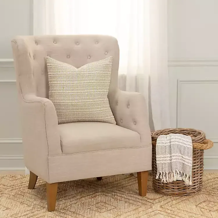 Pillows>Kirklands Home and Natural Sea Striped Pillow Green