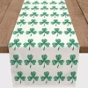 St Patricks Day Decorations>Kirklands Home Green and White Clover Grid Table Runner, 72 in.
