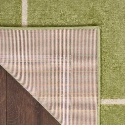 Kirklands Home Green Bordered Indoor/Outdoor Area Rug, 5x7 Outlet
