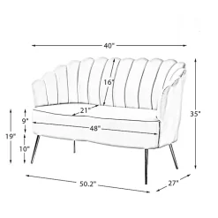 Kirklands Home Donata Velvet Tufted Loveseat Green Best