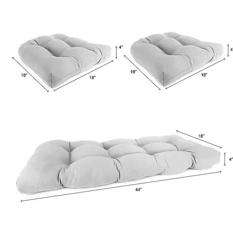 Kirklands Home French Edge 3-pc. Outdoor Wicker Cushion Set Green Outlet