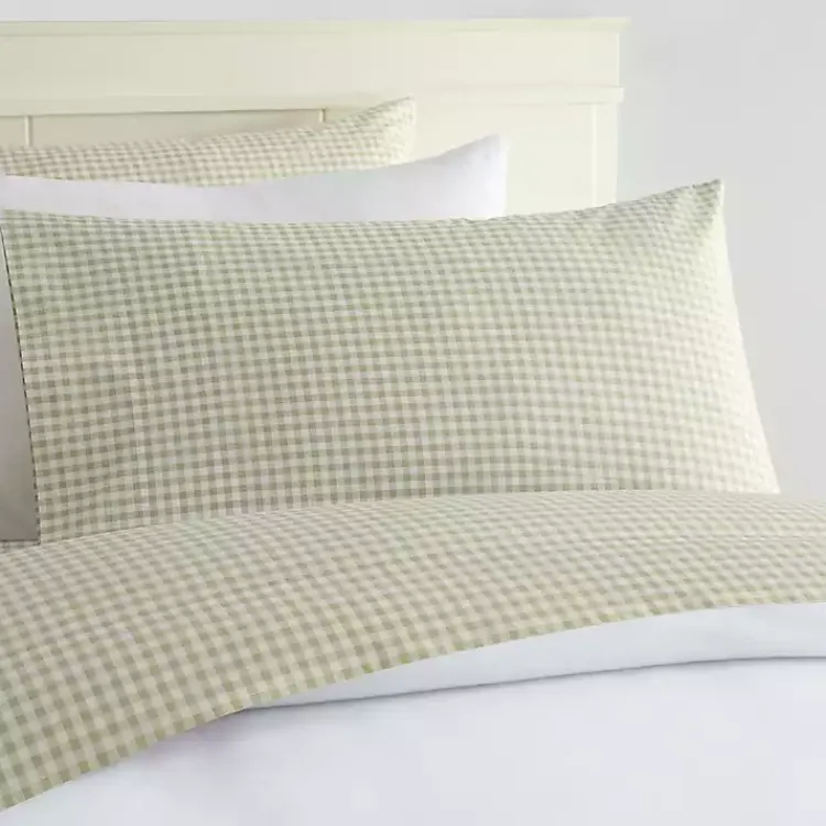 Kirklands Home Gingham 3-pc. Full Sheet Set Green Best