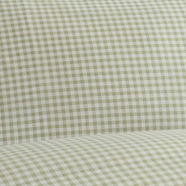 Kirklands Home Gingham 3-pc. Full Sheet Set Green Best