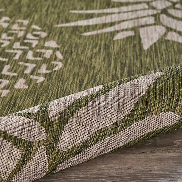 Kirklands Home Green Pineapple Outdoor Area Rug, 7x9 Online