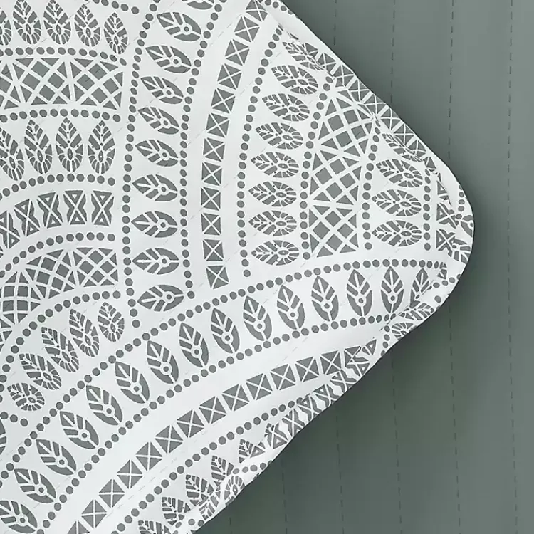 Kirklands Home Green Scalloped Reversible 3-pc. Queen Quilt Set Clearance