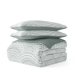Kirklands Home Green Scalloped Reversible 3-pc. King Quilt Set Outlet
