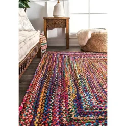 Kirklands Home Hand Braided Tammara Area Rug, 8x10 Multi Clearance