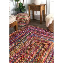 Kirklands Home Hand Braided Tammara Area Rug, 8x10 Multi Clearance