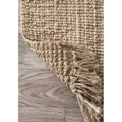 Kirklands Home Hand Woven Chunky Loop Jute Caspar Runner Tan Best