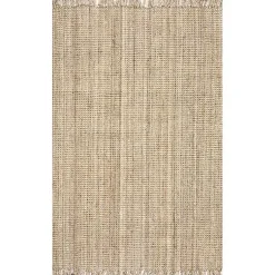 Kirklands Home Hand Woven Chunky Loop Jute Caspar Area Rug, 4x6 Tan Sale