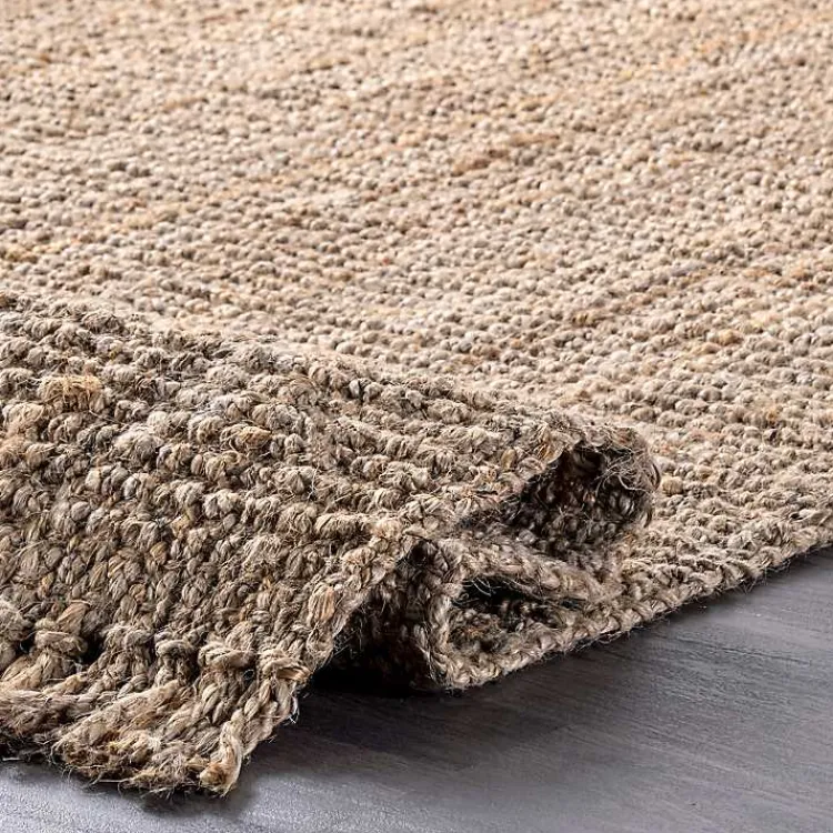 Kirklands Home Hand Woven Looped Natural Jute Area Rug, 9x12 Tan Discount