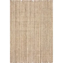 Kirklands Home Hand Woven Looped Natural Jute Area Rug, 9x13 Tan Sale
