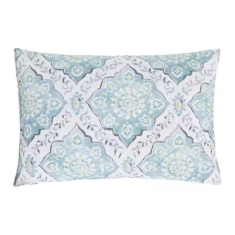 Kirklands Home Harlen Mosaic 3-pc. Full/Queen Quilt Set Blue New