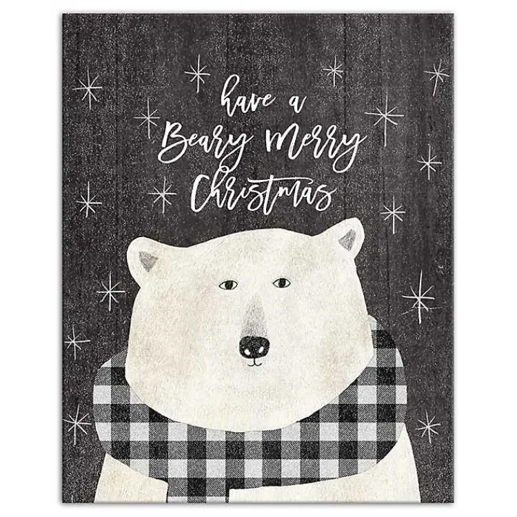 Christmas Art & Wall Decor>Kirklands Home Have a Beary Merry Christmas Canvas Art Print