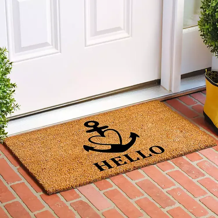 Kirklands Home Hello Heart Anchor Doormat