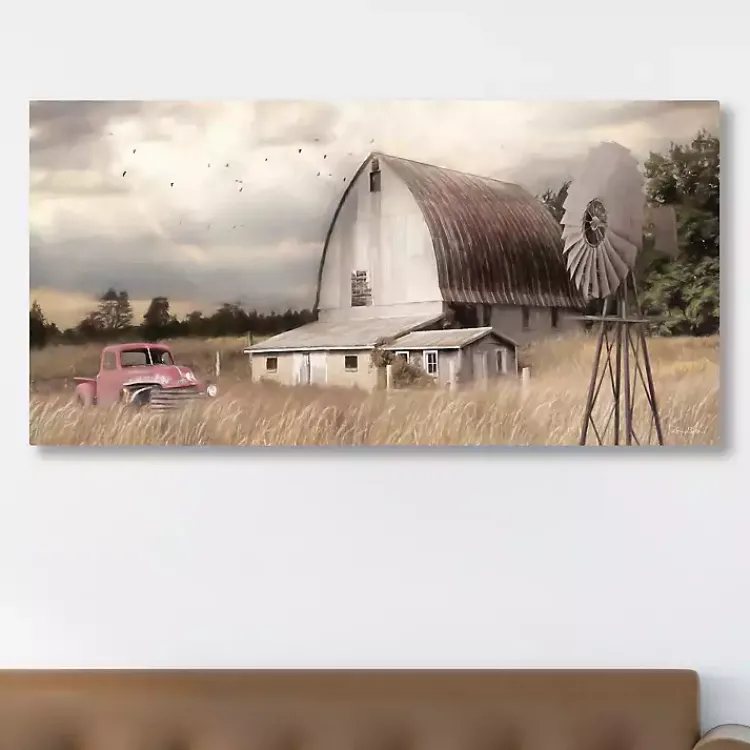 Kirklands Home Henderson Bay Farm Canvas Art Print Tan Discount