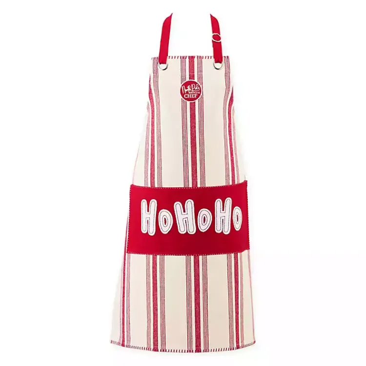 Christmas Dining & Entertaining>Kirklands Home Ho Ho Ho Striped Christmas Apron