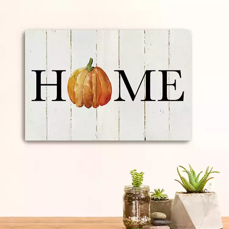 Fall>Kirklands Home Home Pumpkin Canvas Art Print, 16x20