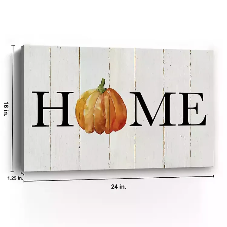 Fall>Kirklands Home Home Pumpkin Canvas Art Print, 16x20