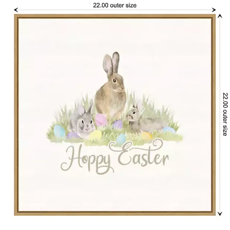 Easter Decorations>Kirklands Home Hoppy Easter Bunnies Framed Canvas Art Print