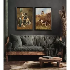 Kirklands Home Hound Dogs Framed Art Print Brown