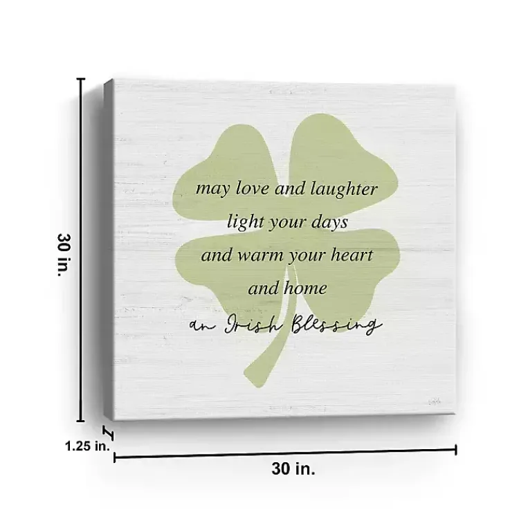 St Patricks Day Decorations>Kirklands Home Irish Blessing Canvas Art Print, 30x30 in.