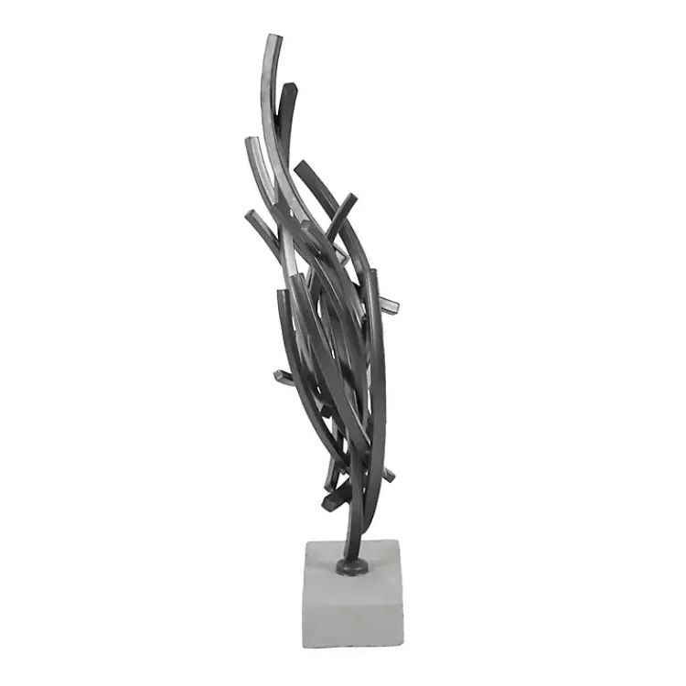 Statues & Figurines>Kirklands Home Iron Contemporary Branch Sculpture Gray