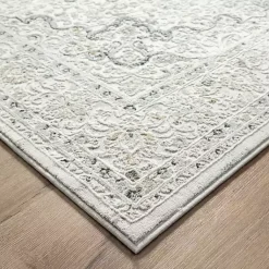 Kirklands Home Isabella Gray and Ivory Area Rug, 4x6 Sale