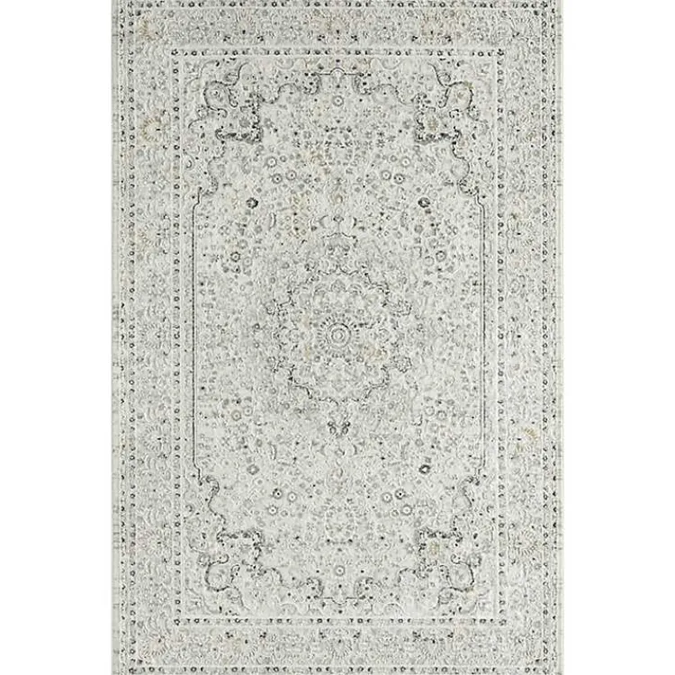 Kirklands Home Isabella Gray and Ivory Area Rug, 5x7 Sale