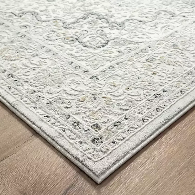 Kirklands Home Isabella Gray and Ivory Area Rug, 5x7 Sale