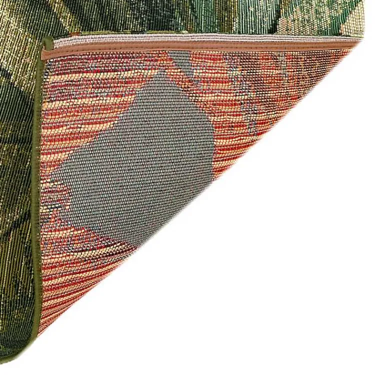 Kirklands Home Island Leaf Outdoor Rug, 4x7 Multi Clearance