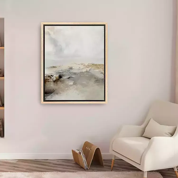 Kirklands Home Isolation Framed Canvas Art Print Gray Clearance